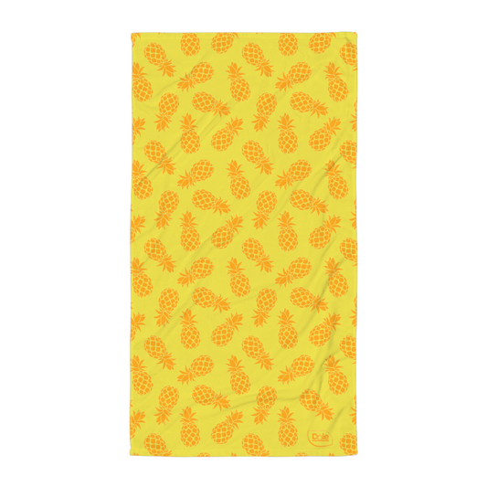 Dole Pineapple Pattern Navy Beach Towel-2