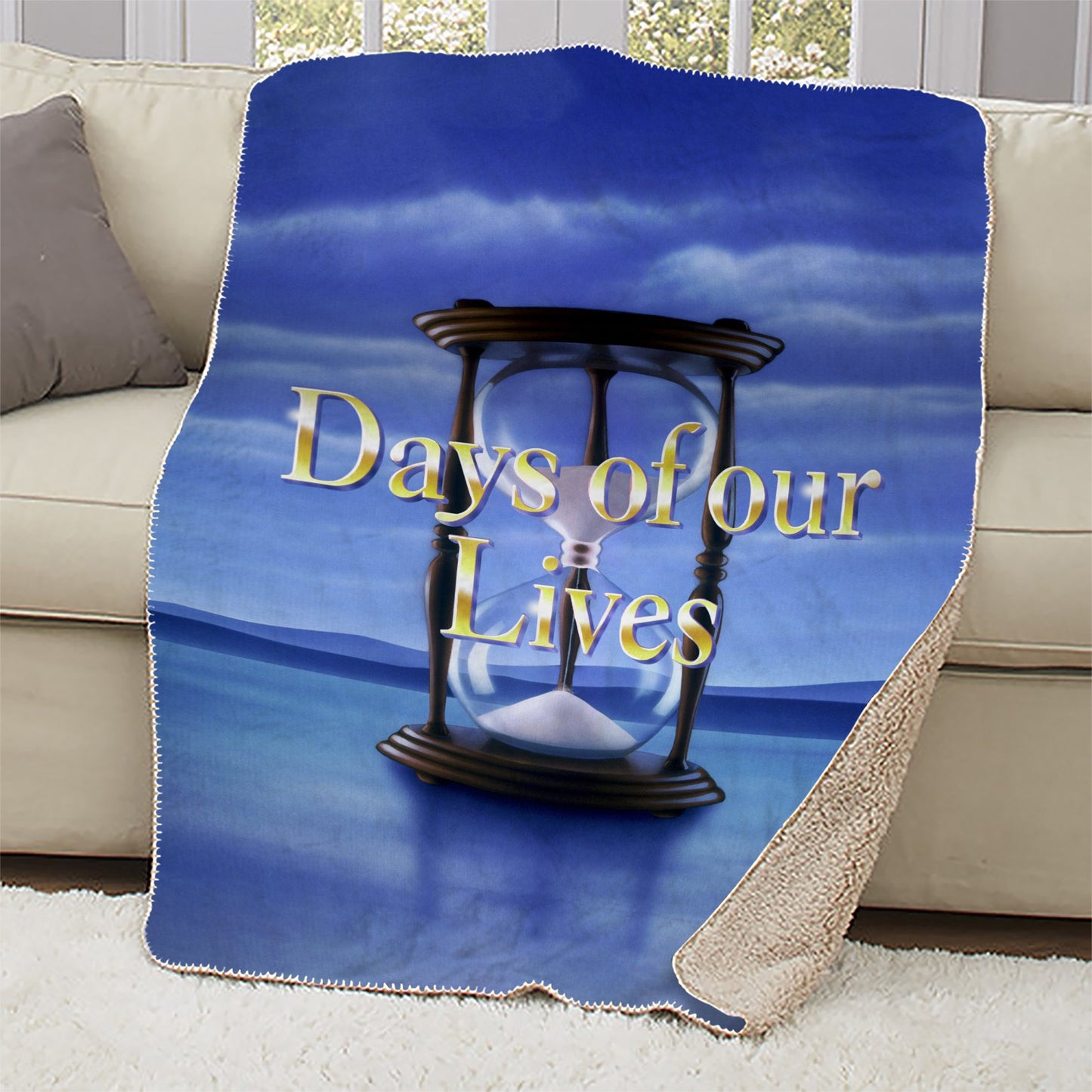 Days of Our Lives Logo Sherpa Blanket