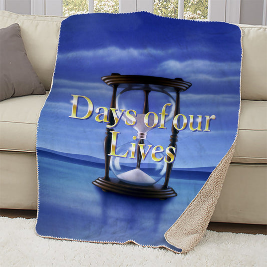 Days of Our Lives Logo Sherpa Blanket-0