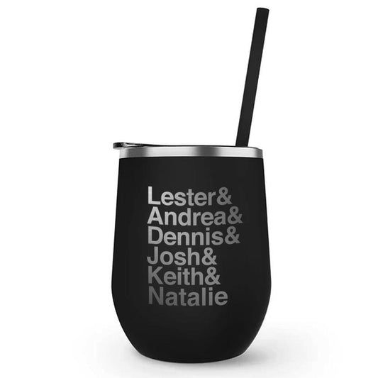 DATELINE Ampersand Laser Engraved Wine Tumbler with Straw-0