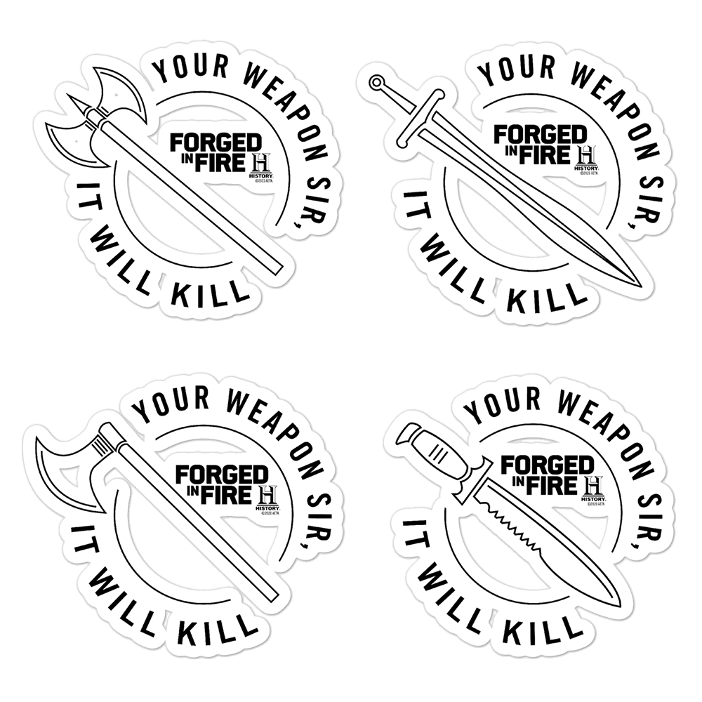 Forged in Fire It Will Kill Die Cut Sticker Pack