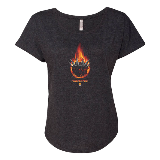 HISTORY Forged in Fire Series Master Bladesmith Women's Tri-Blend Dolman T-Shirt-0