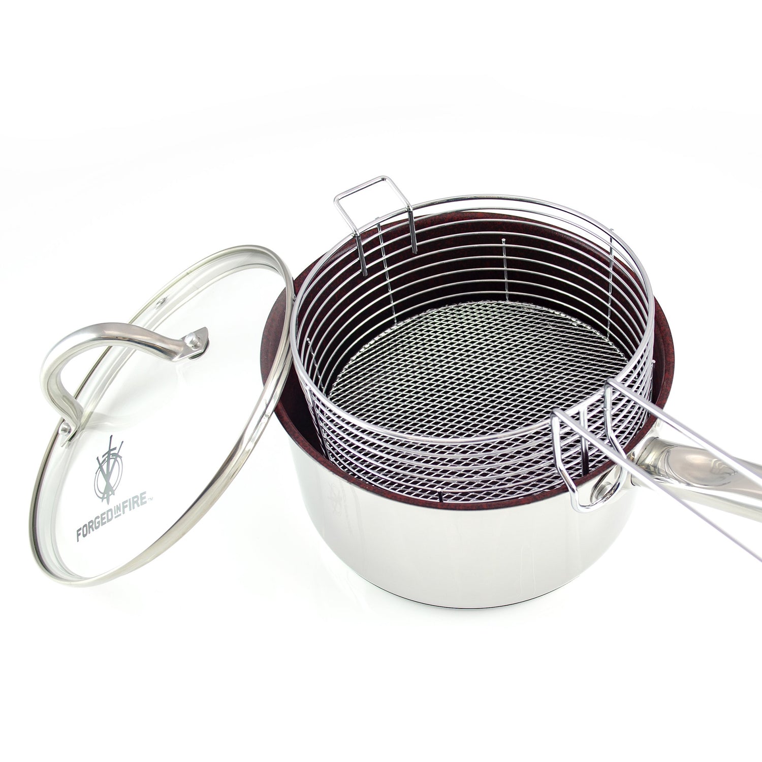 Forged in Fire 3.5QT Sauce Pan with Basket