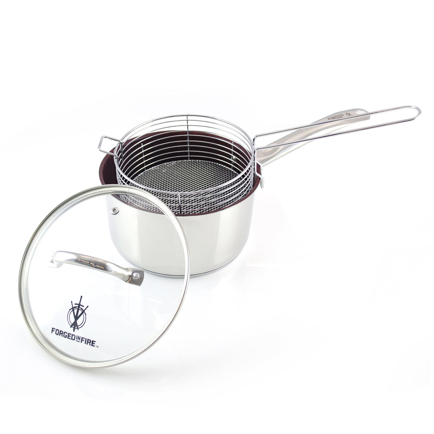 Forged in Fire 3.5QT Sauce Pan with Basket