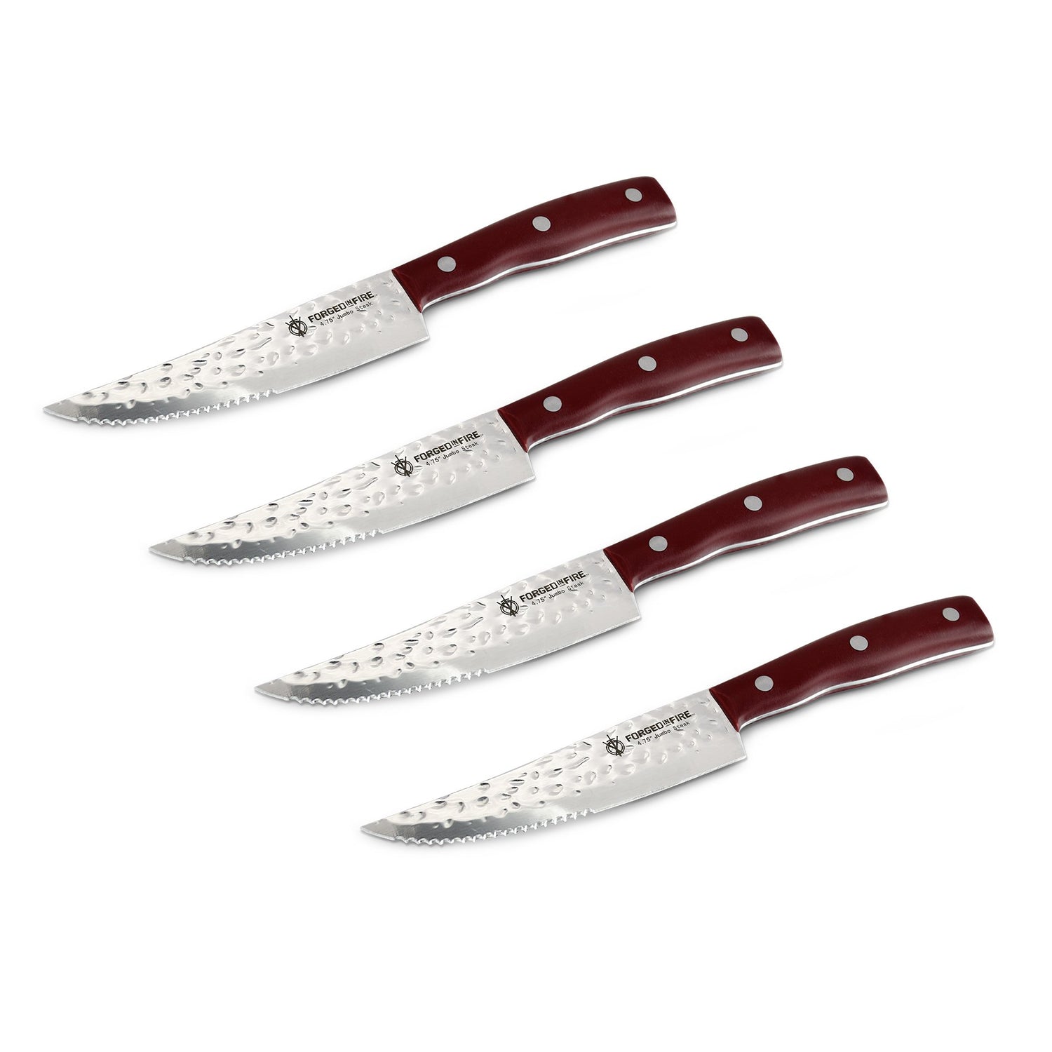 Forged in Fire 4.75" Jumbo Steak Knife 4pc Set