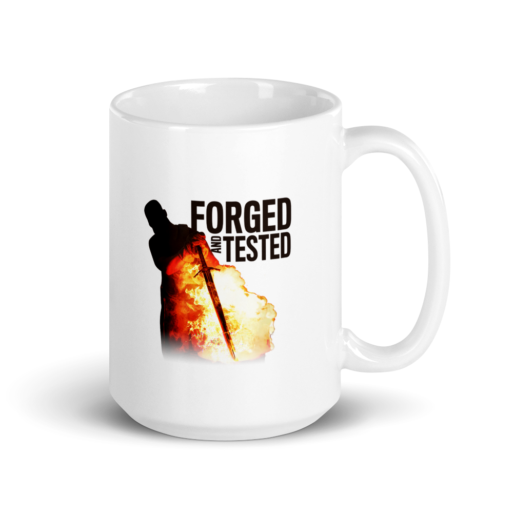 Forged in Fire Forged And Tested White Mug