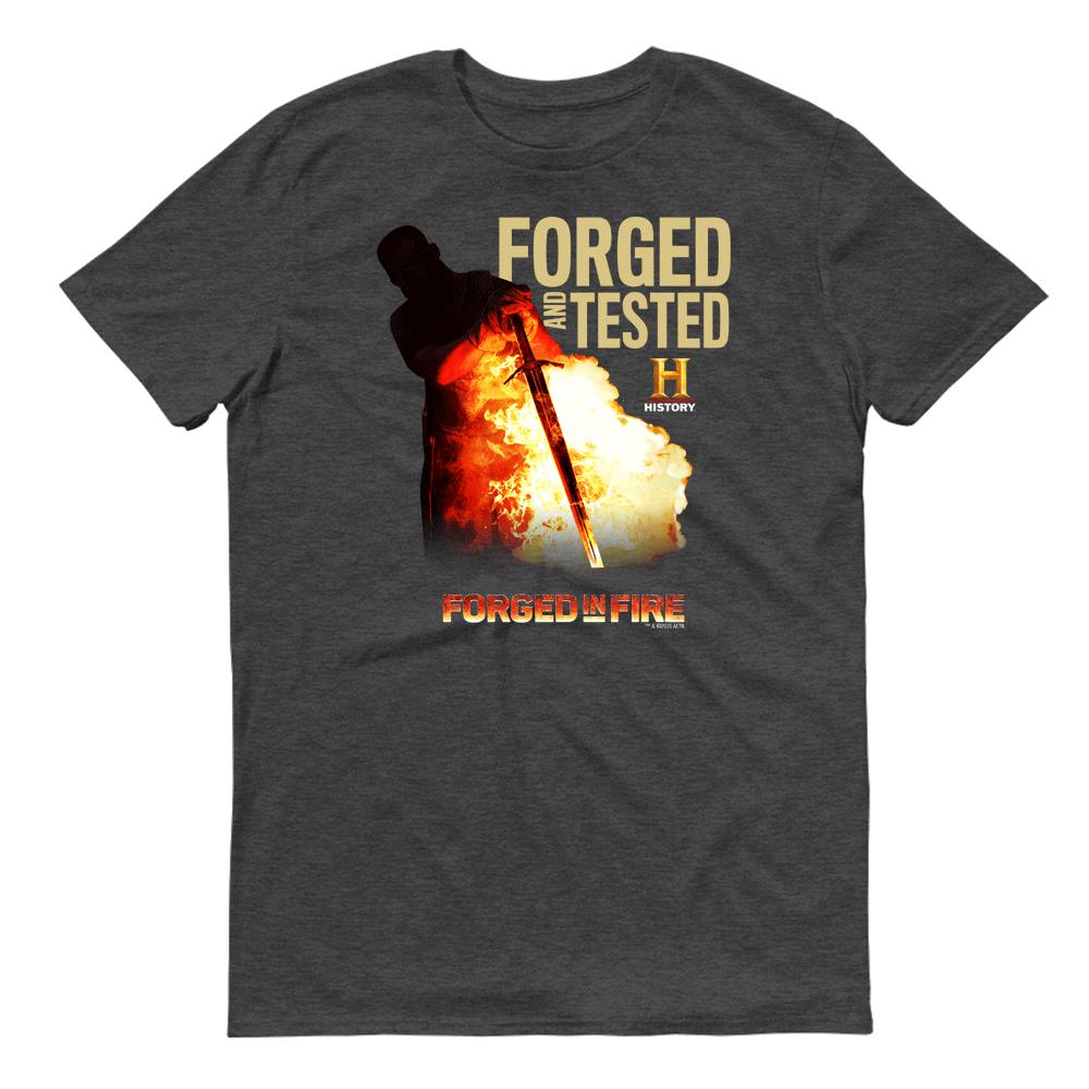 HISTORY Forged in Fire Series Forged And Tested Adult Short Sleeve T-Shirt