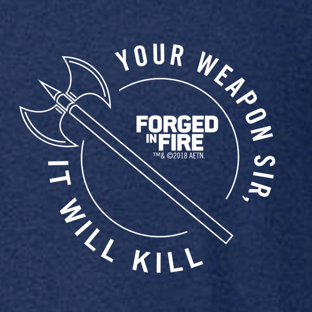 HISTORY Forged in Fire Series It Will Kill Double Axe Long Sleeve T-Shirt