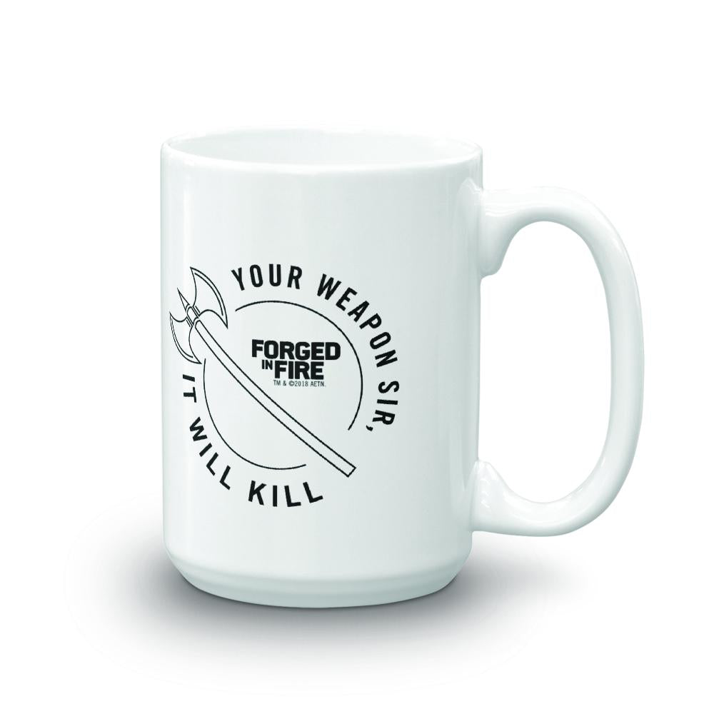 Forged in Fire It Will Kill Double Axe White Mug