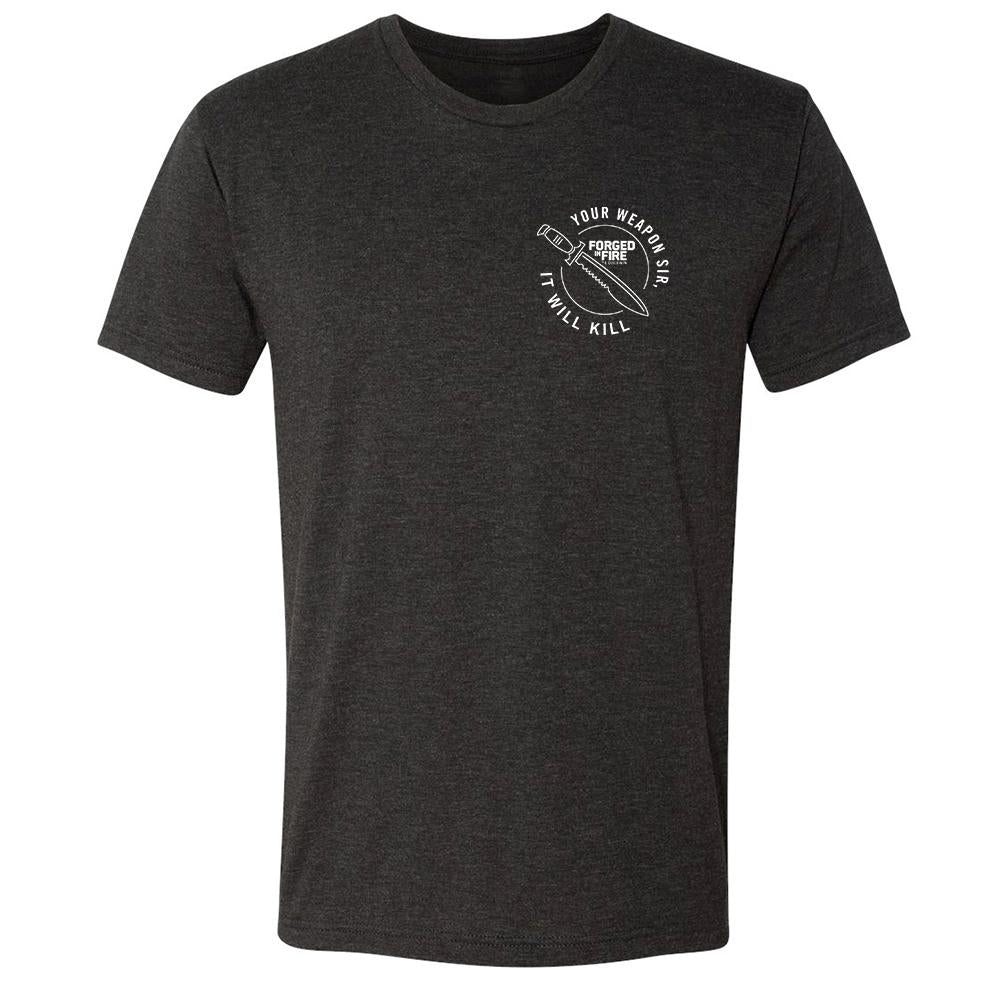 HISTORY Forged in Fire Series It Will Kill Knife Men's Tri-Blend Short Sleeve T-Shirt
