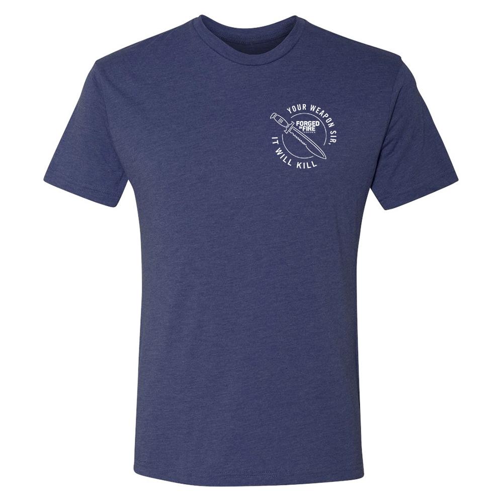 HISTORY Forged in Fire Series It Will Kill Knife Men's Tri-Blend Short Sleeve T-Shirt