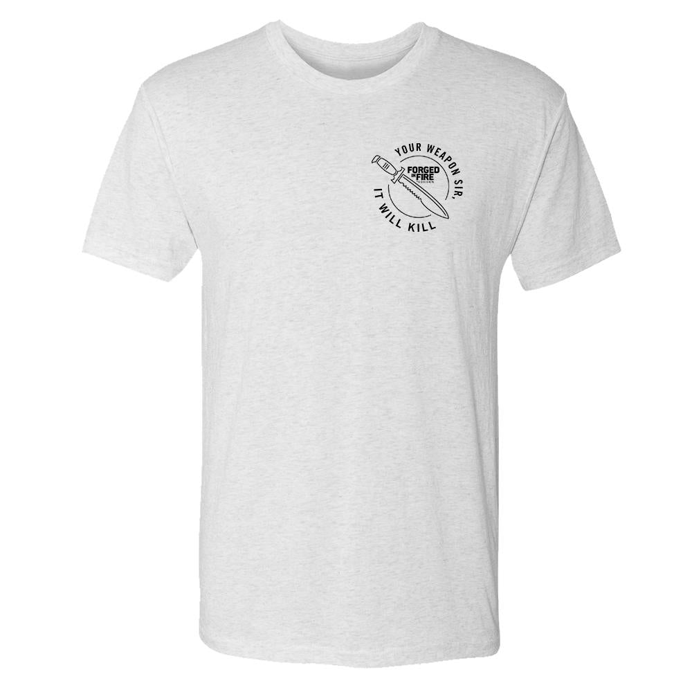 HISTORY Forged in Fire Series It Will Kill Knife Men's Tri-Blend Short Sleeve T-Shirt