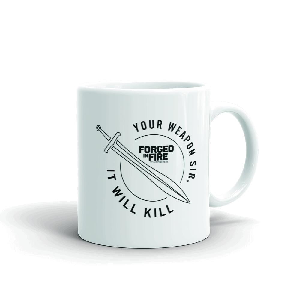Forged in Fire It Will Kill Sword White Mug
