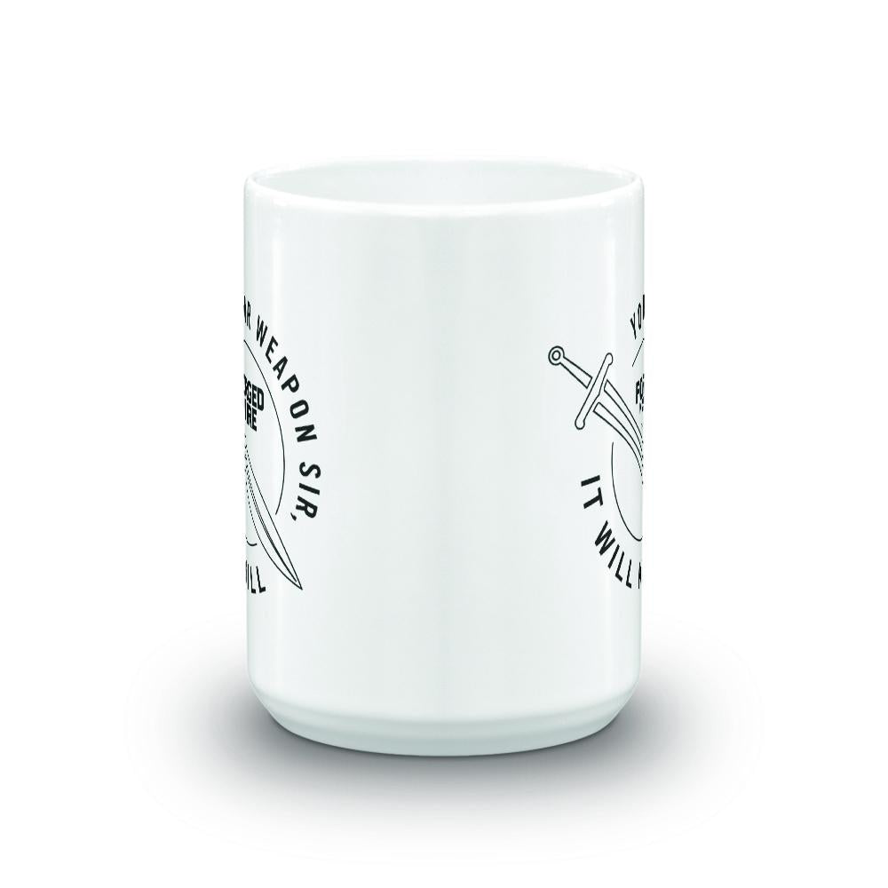 Forged in Fire It Will Kill Sword White Mug