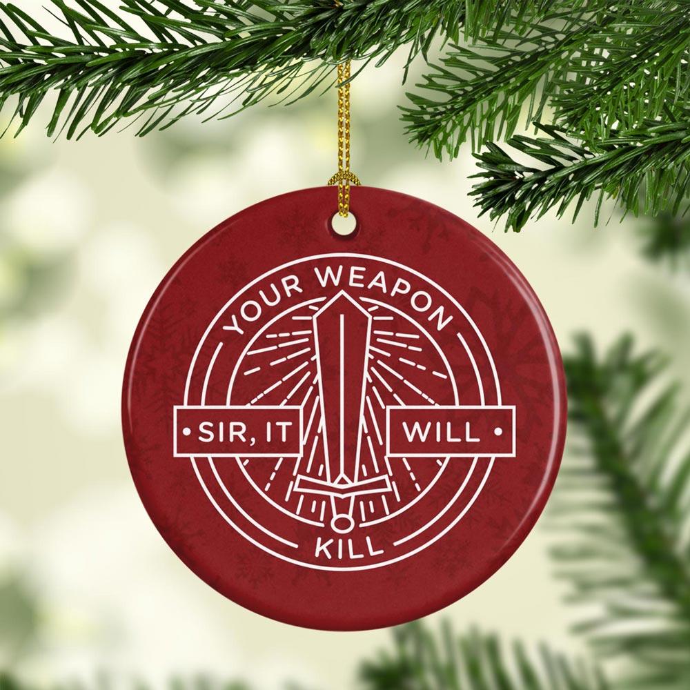 Forged in Fire It Will Kill Double-Sided Ornament