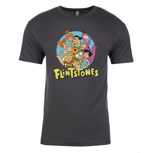 The Flintstones Character Line Up Adult Short Sleeve T-Shirt-2