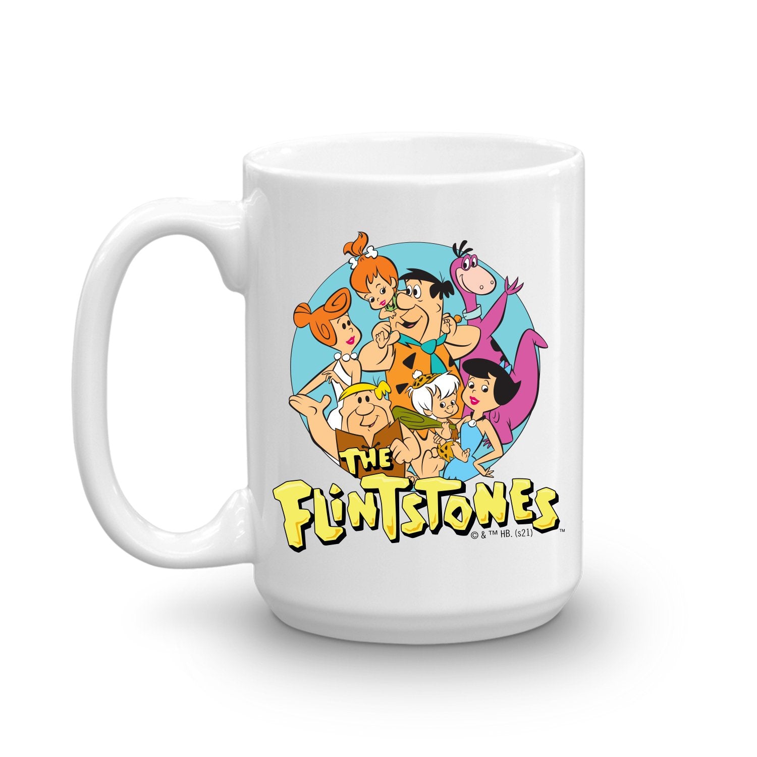 The Flintstones Character Line Up Black Mug