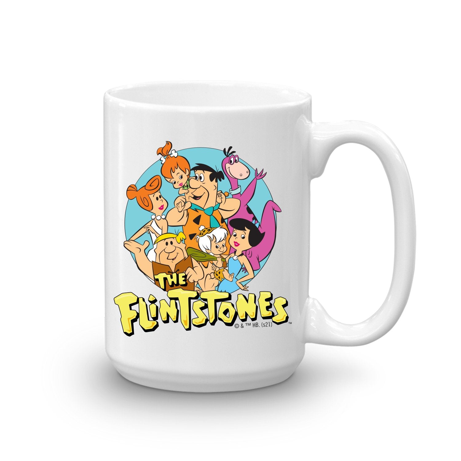 The Flintstones Character Line Up Black Mug