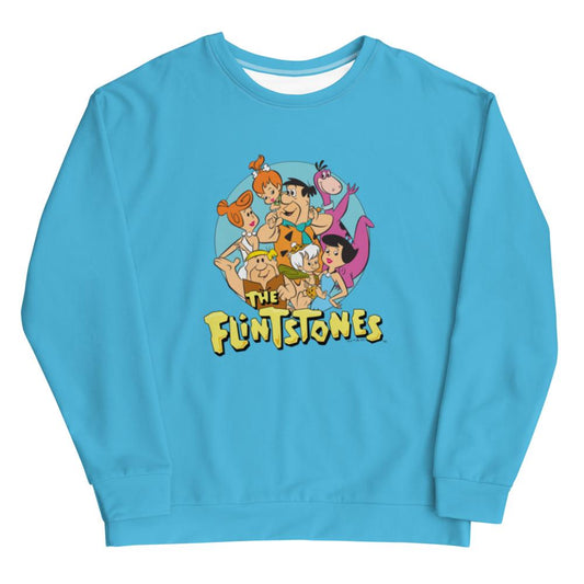 The Flintstones Character Line Up Unisex Crew Neck Sweatshirt-0