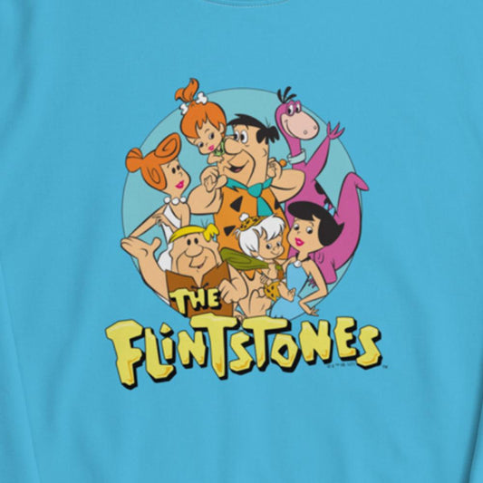 The Flintstones Character Line Up Unisex Crew Neck Sweatshirt-1