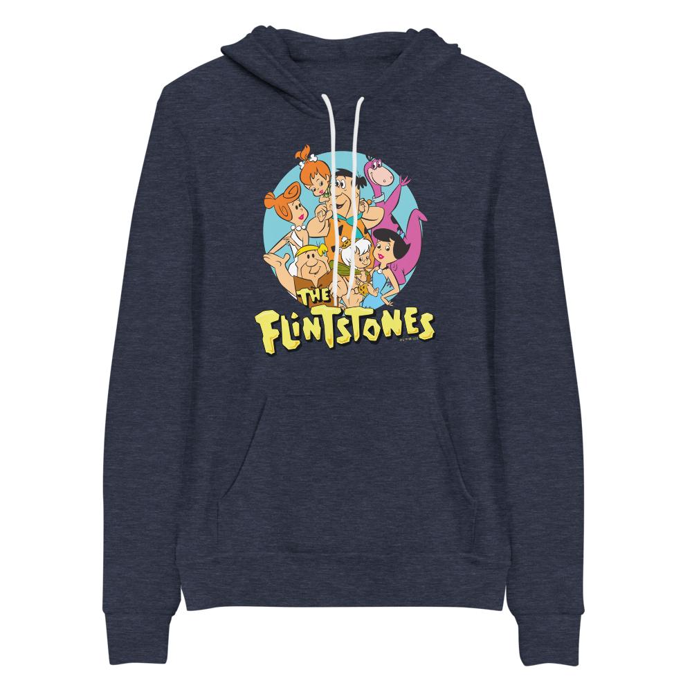 The Flintstones Character Line Up Adult Fleece Hooded Sweatshirt