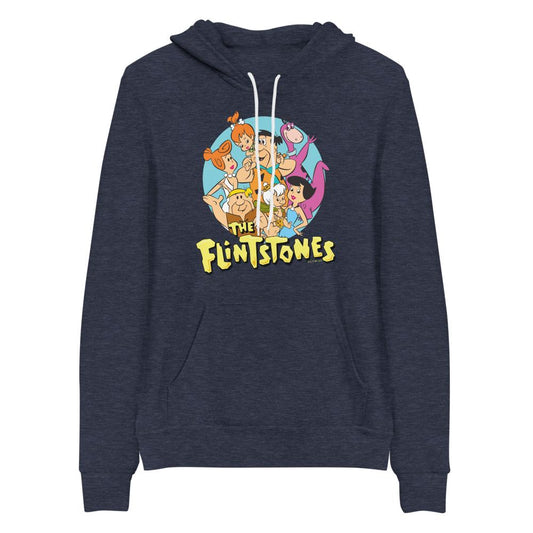 The Flintstones Character Line Up Adult Fleece Hooded Sweatshirt-4