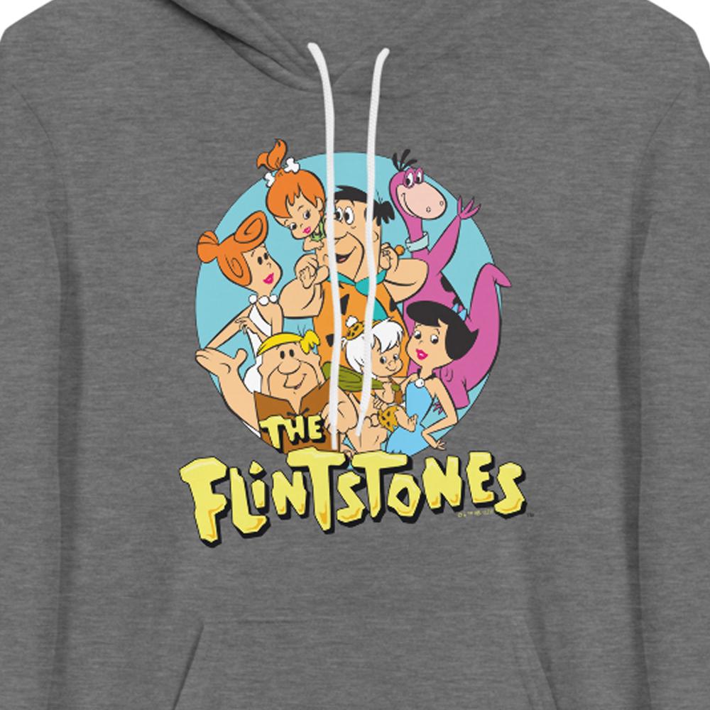 The Flintstones Character Line Up Adult Fleece Hooded Sweatshirt