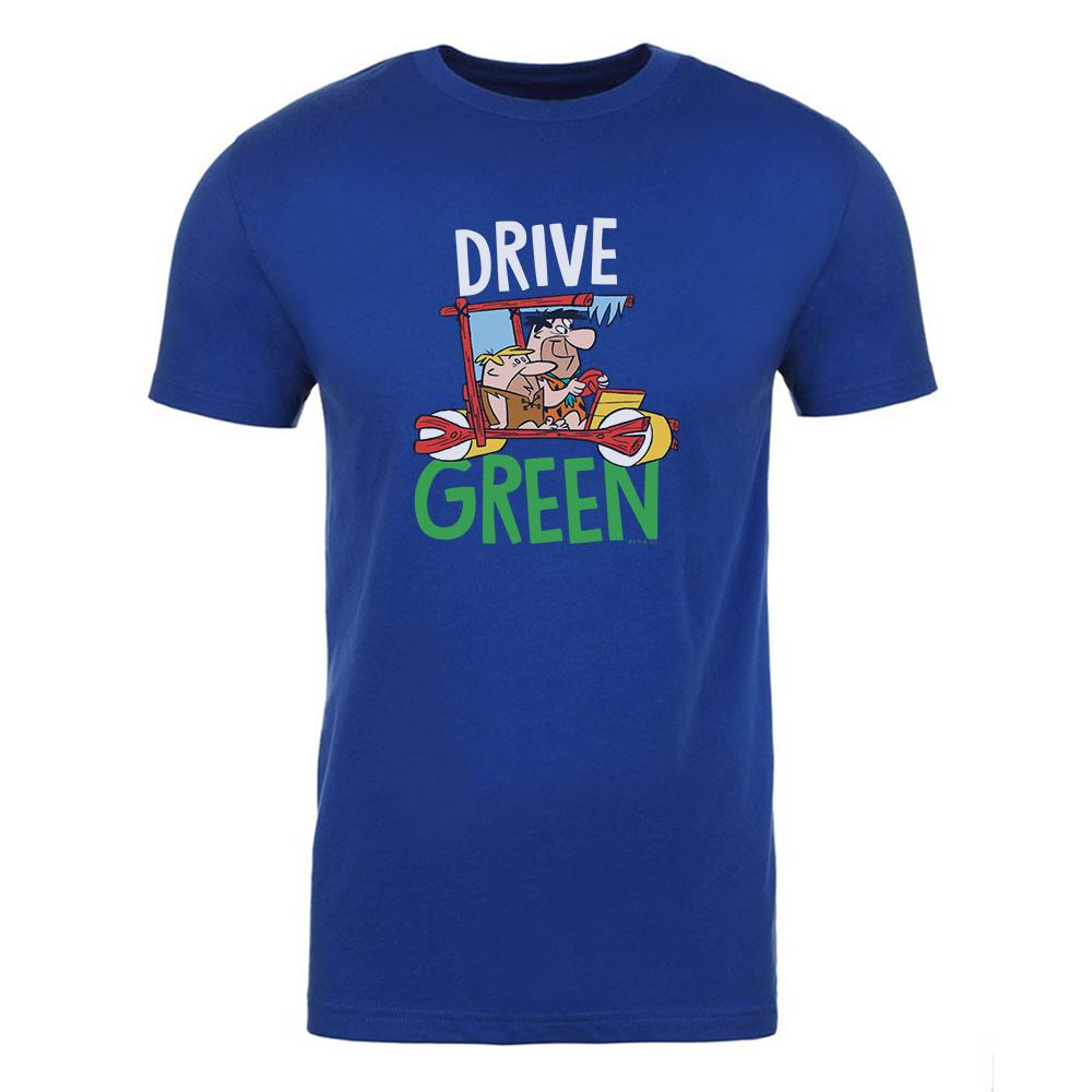 The Flintstones Let's Rock Drive Green Adult Short Sleeve T-Shirt