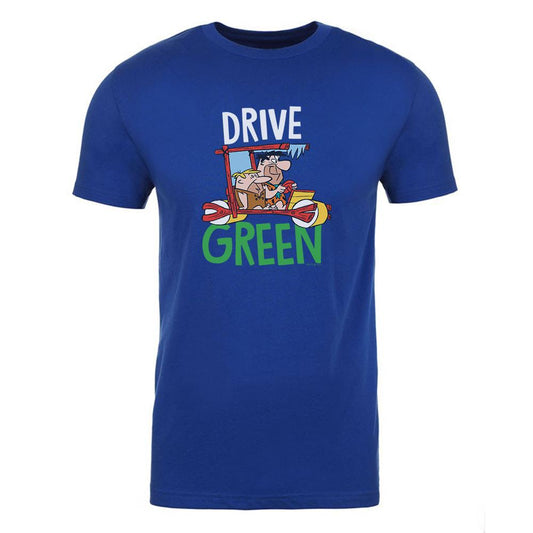 The Flintstones Let's Rock Drive Green Adult Short Sleeve T-Shirt-2