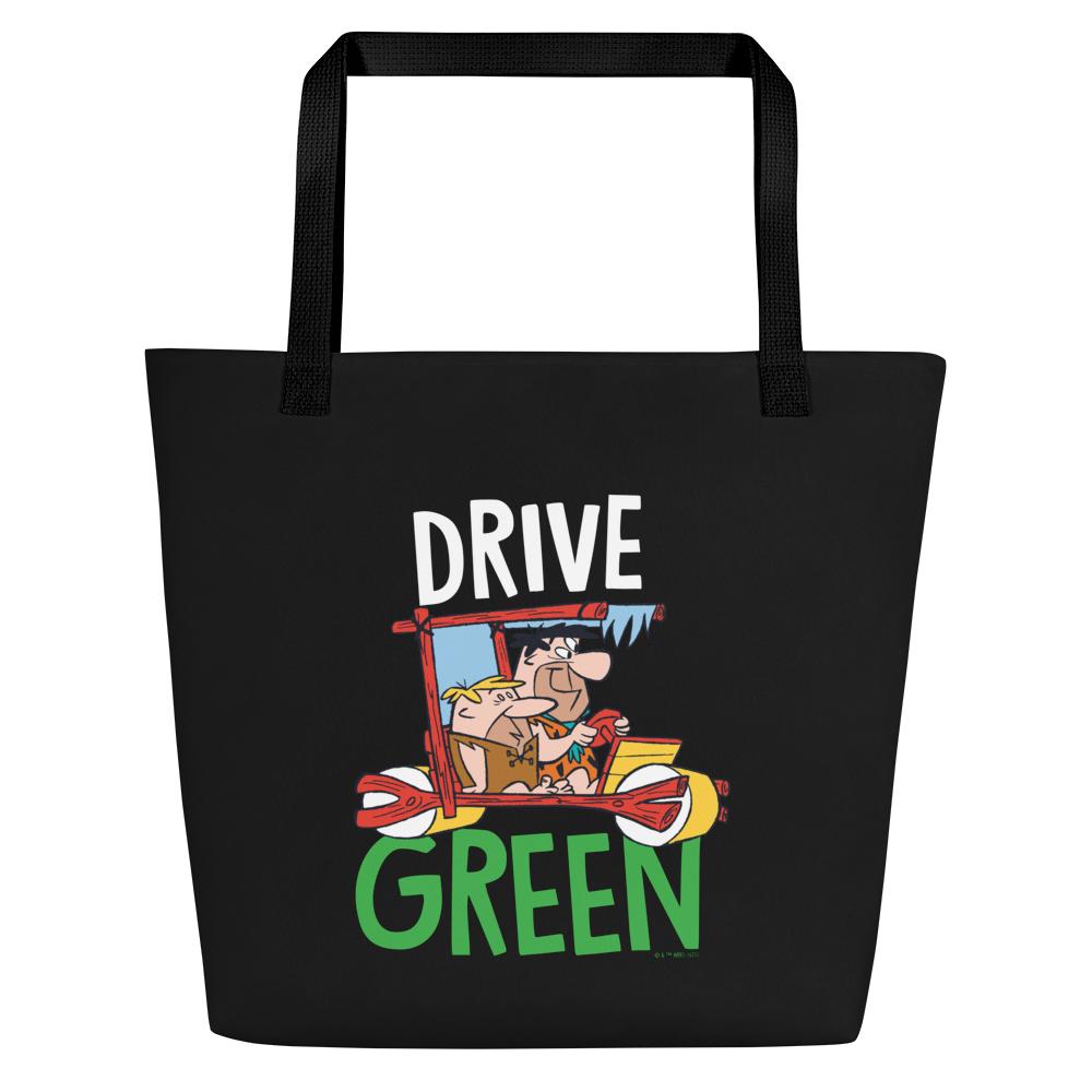 The Flintstones Let's Rock Drive Green Beach Bag