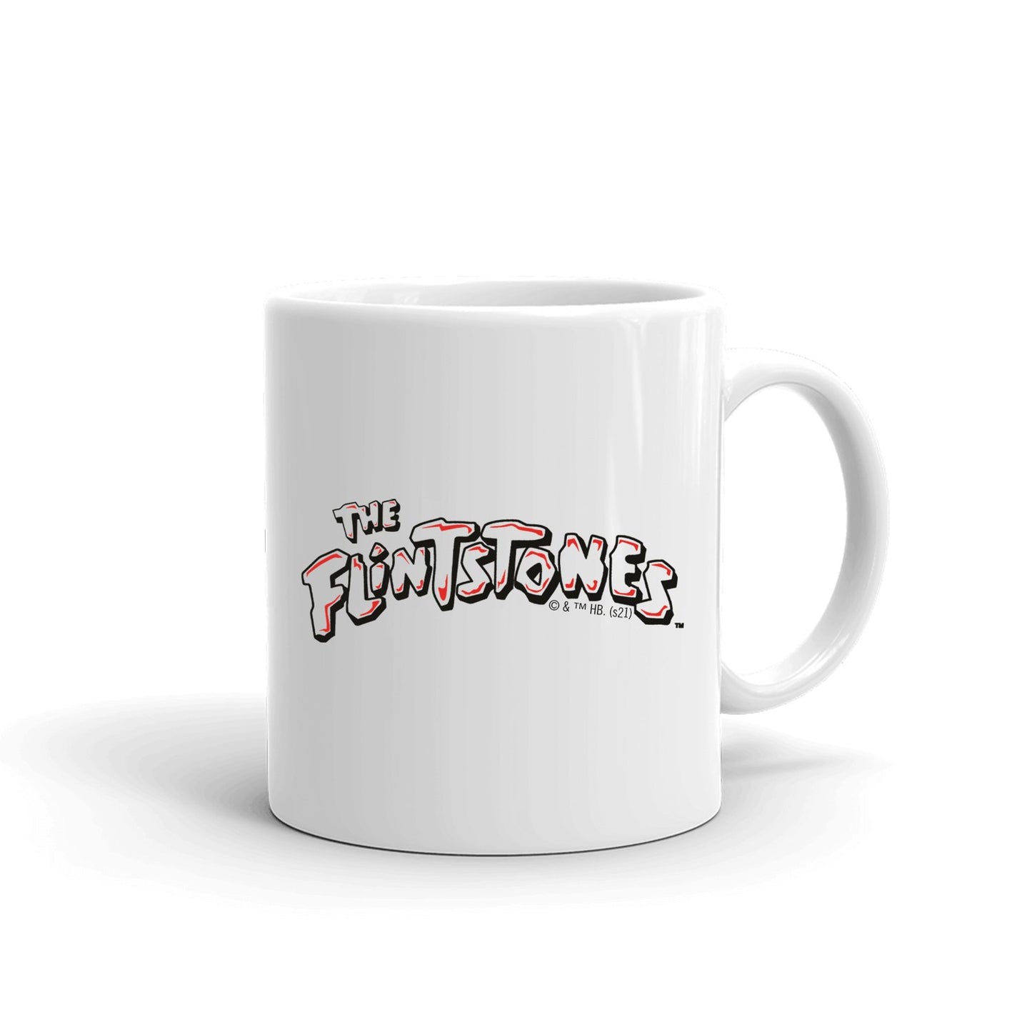 The Flintstones Fred and Dino Black Mug