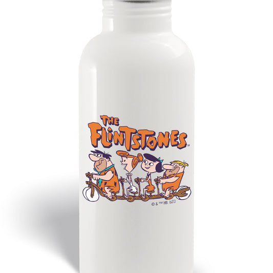 The Flintstones Flintmobile 20 oz Screw Top Water Bottle with Straw-1