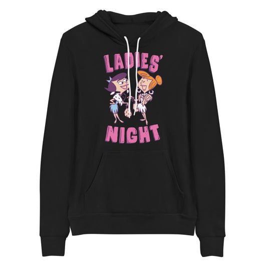 The Flintstones Ladies' Night Adult Fleece Hooded Sweatshirt-2