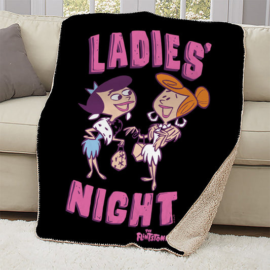 The Flintstones Ladies' Night Sherpa Blanket-0