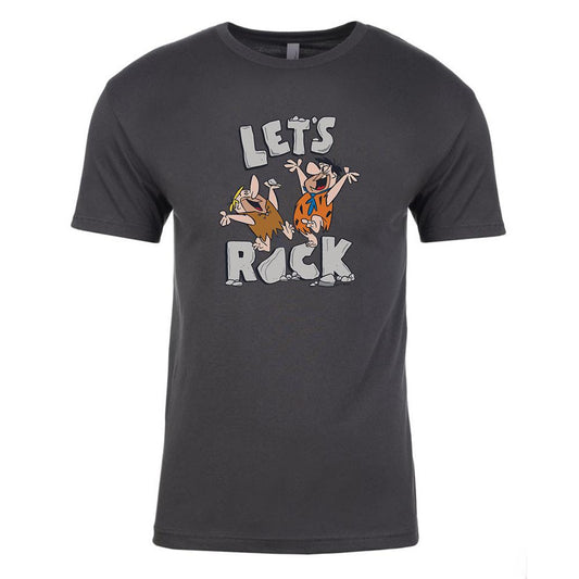 The Flintstones Let's Rock Adult Short Sleeve T-Shirt-2