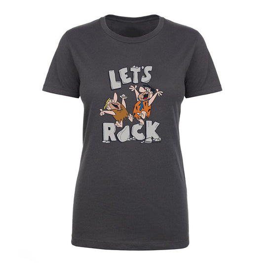 The Flintstones Let's Rock Women's Short Sleeve T-Shirt-2