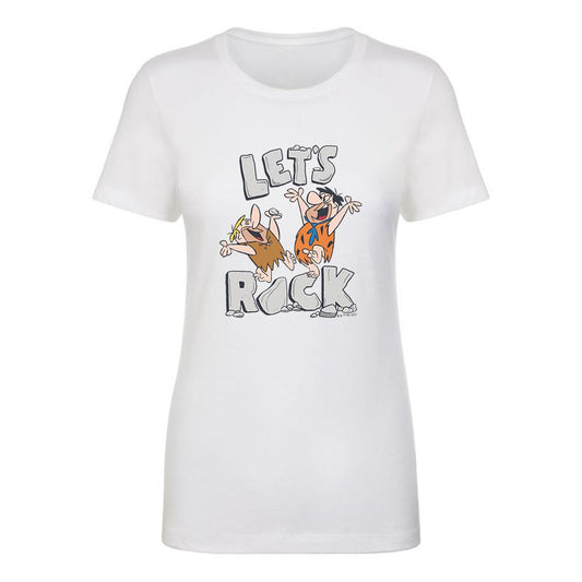 The Flintstones Let's Rock Women's Short Sleeve T-Shirt-0