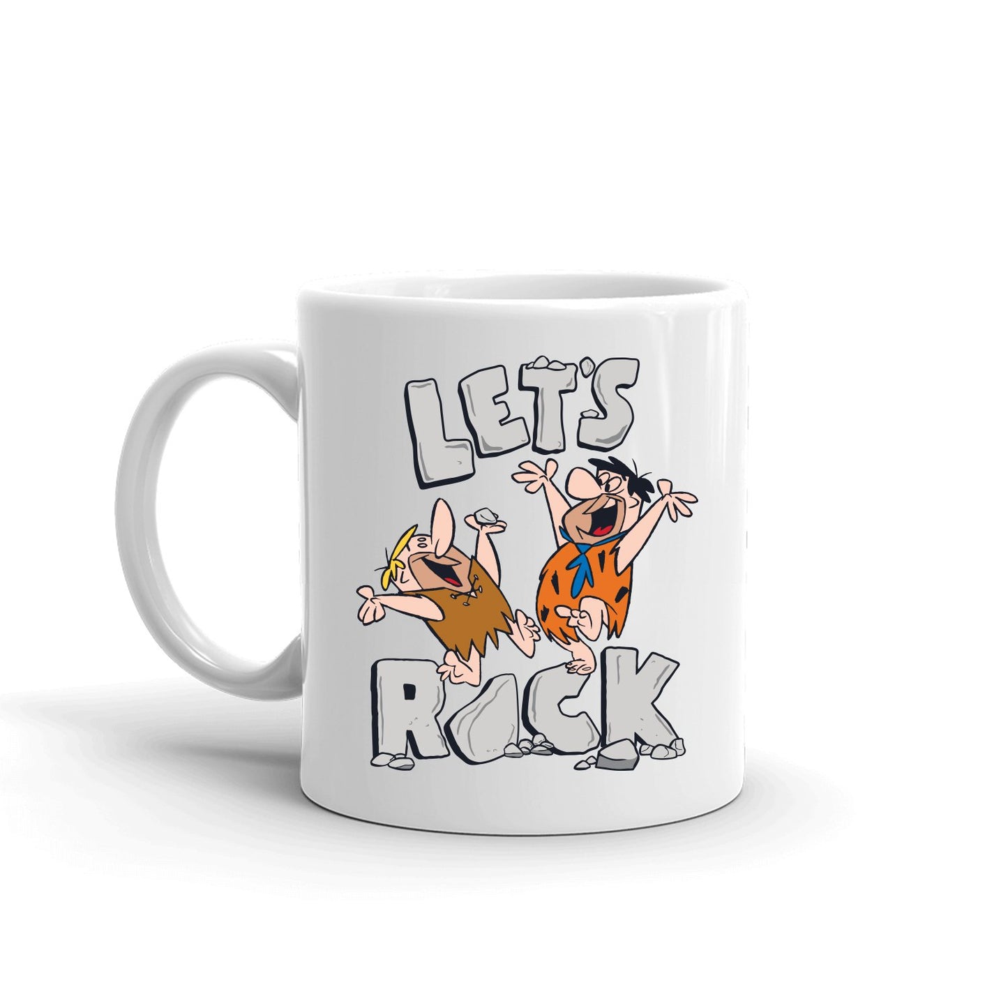 The Flintstones Let's Rock Black Mug