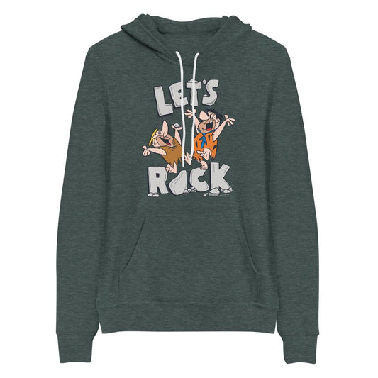 The Flintstones Let's Rock Adult Fleece Hooded Sweatshirt-0