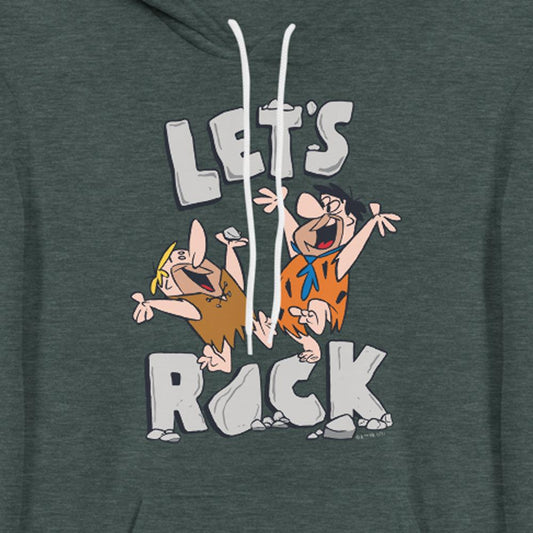 The Flintstones Let's Rock Adult Fleece Hooded Sweatshirt-1