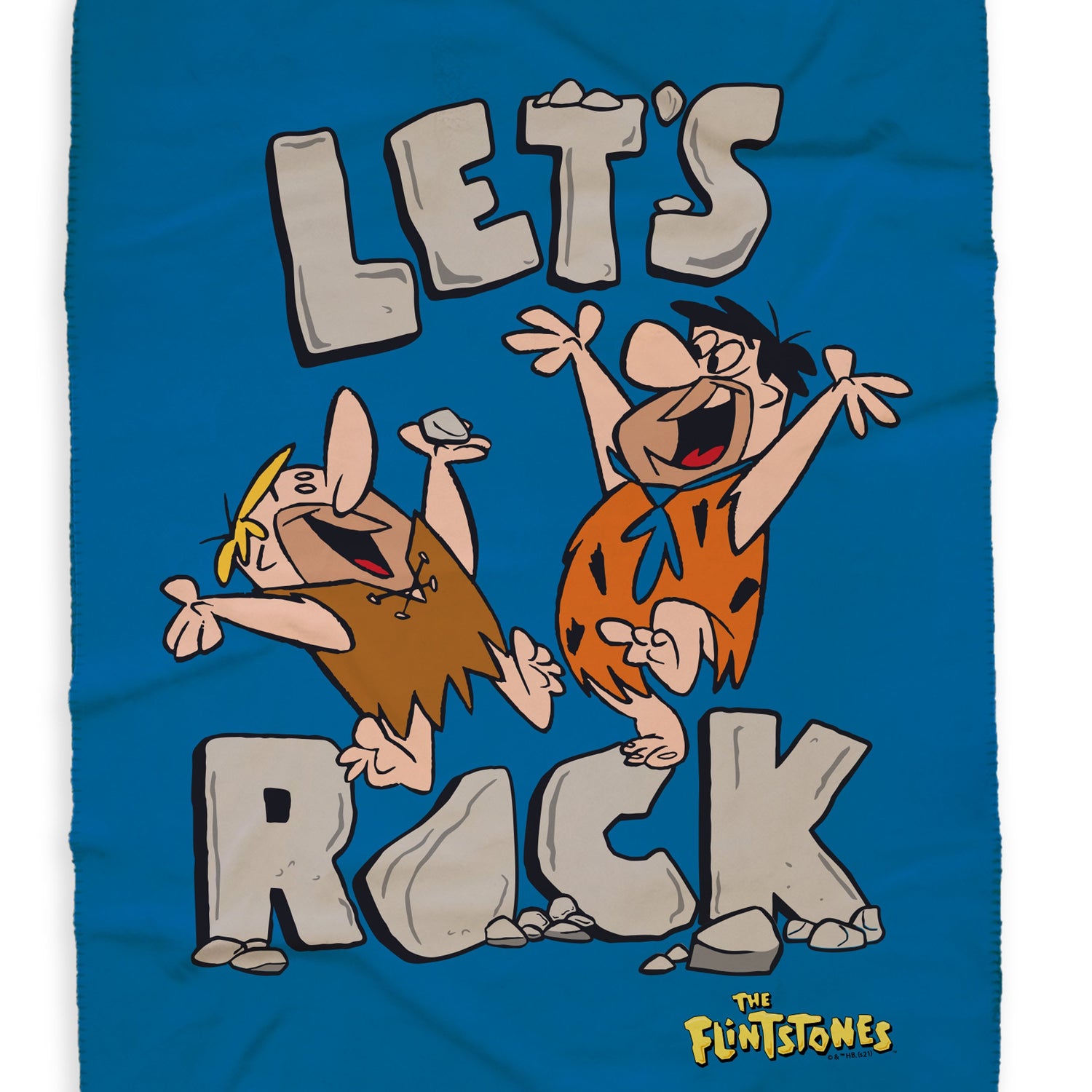 The Flintstones Let's Rock Sherpa Blanket