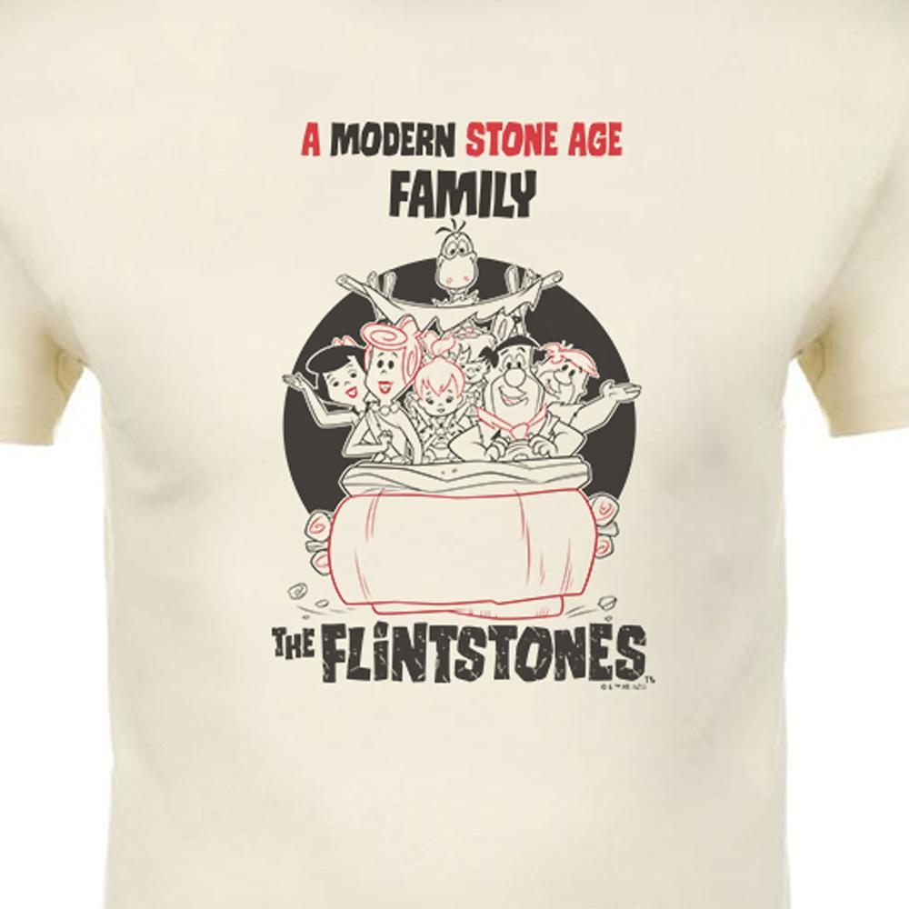 The Flintstones Stone Age Family Adult Short Sleeve T-Shirt