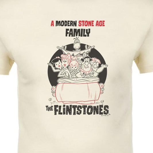 The Flintstones Stone Age Family Adult Short Sleeve T-Shirt-1