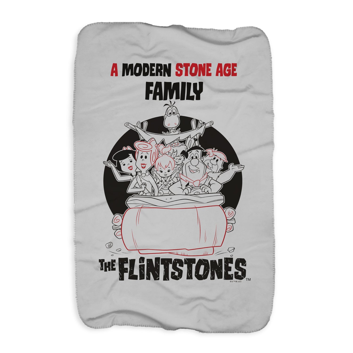 The Flintstones Stone Age Family Sherpa Blanket