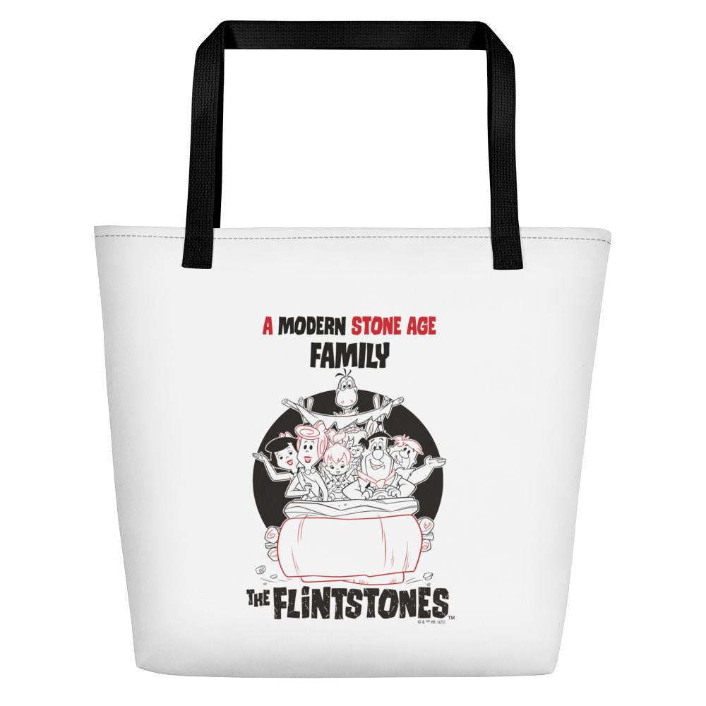 The Flintstones Stone Age Family Beach Bag