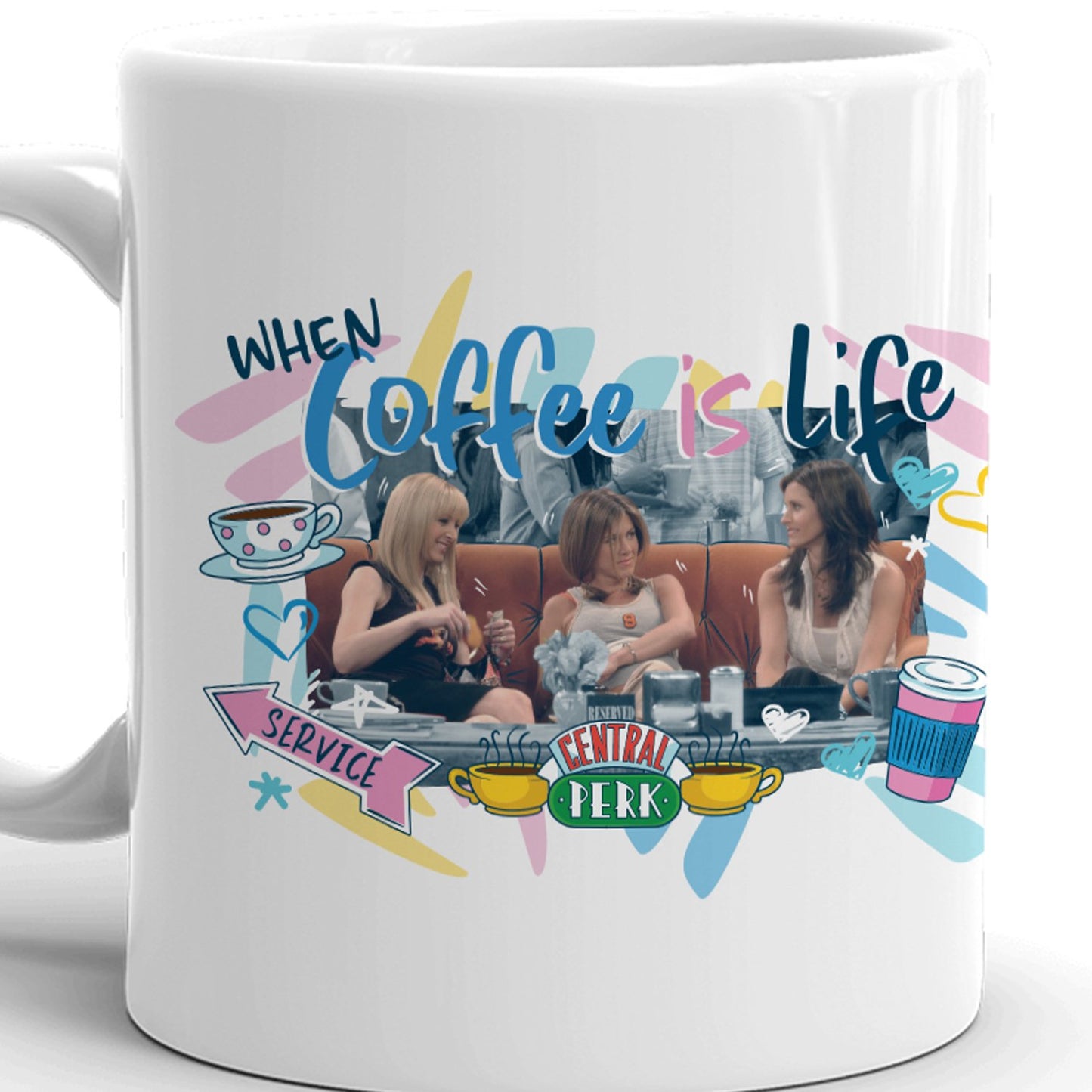 Friends Coffee is Life White Mug