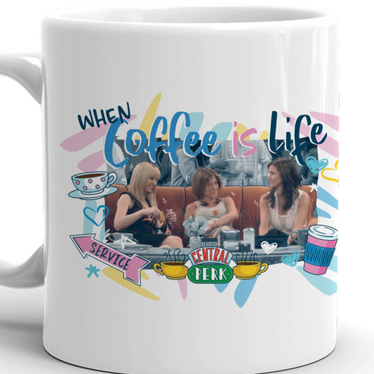 Friends Coffee is Life White Mug-4