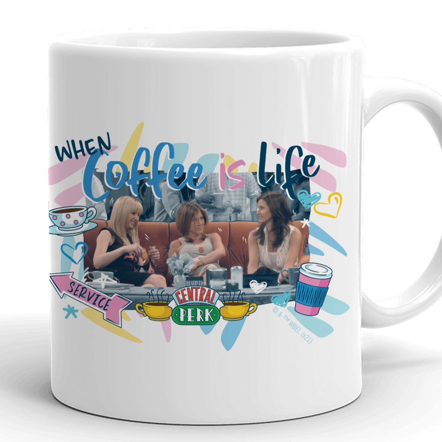 Friends Coffee is Life White Mug