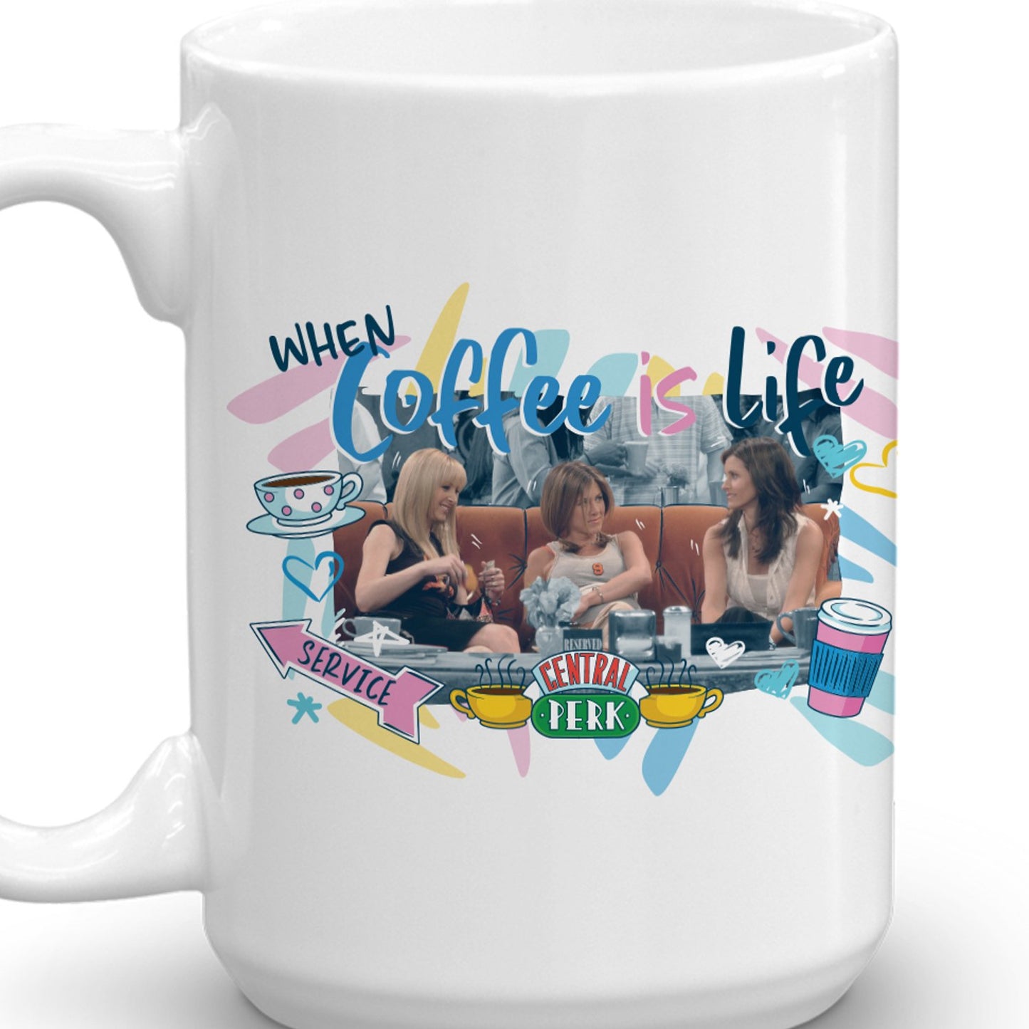 Friends Coffee is Life White Mug