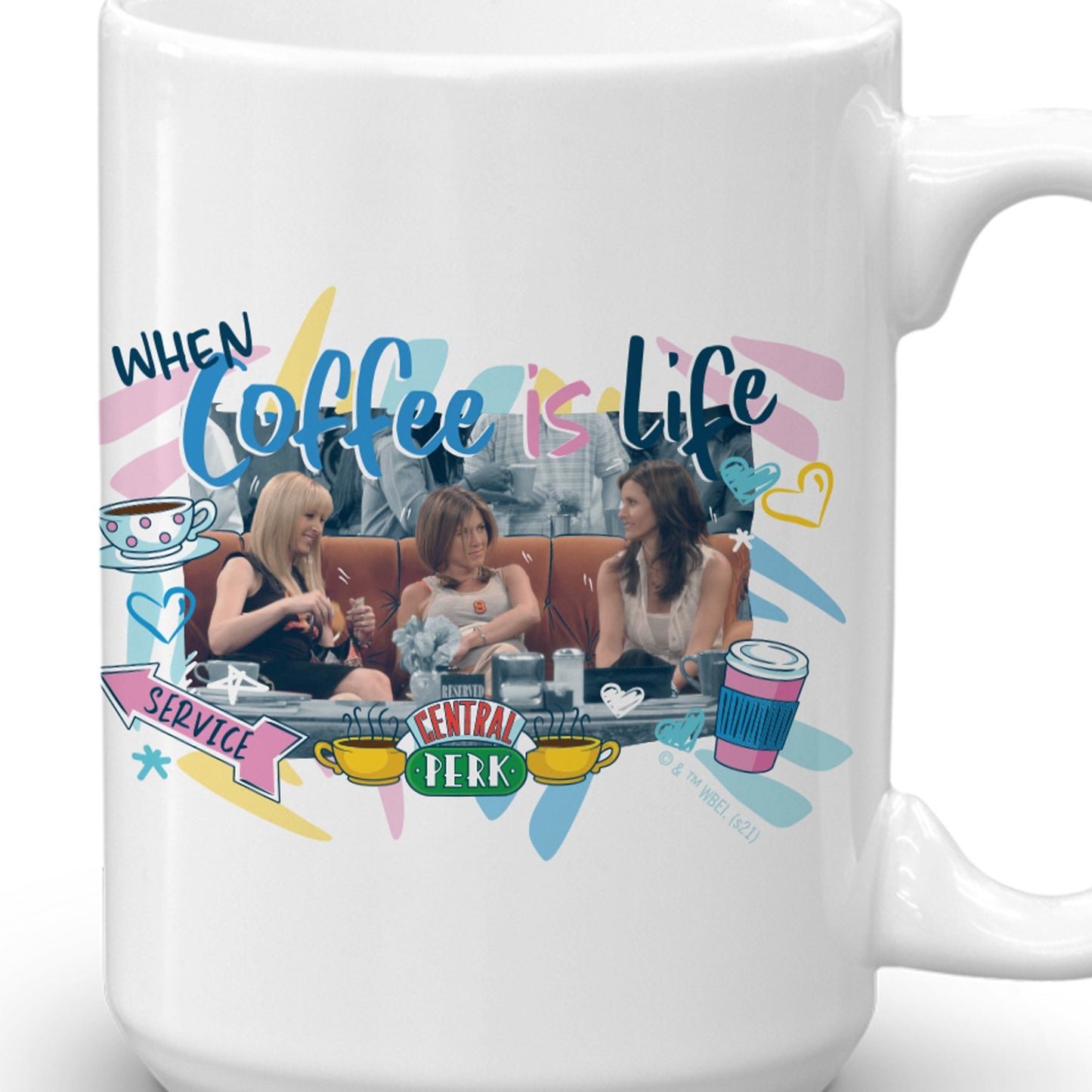 Friends Coffee is Life White Mug